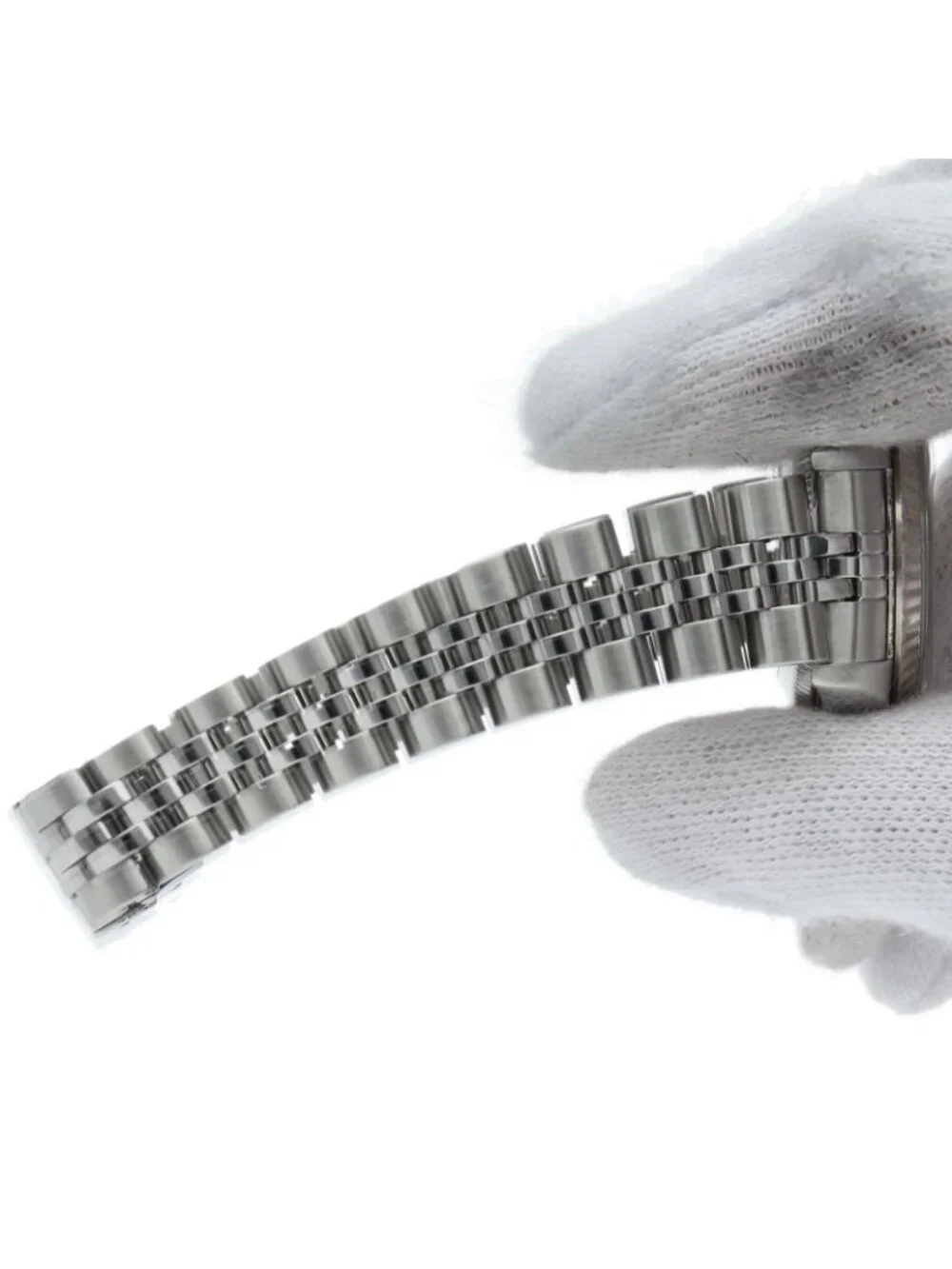 Rolex Datejust Watch Box 18k White Gold SS Silver Polished
